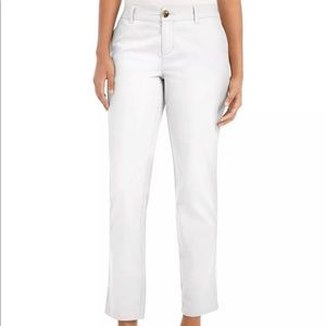 Style & Co Straight Leg Chino Mid Rise Pants White Color